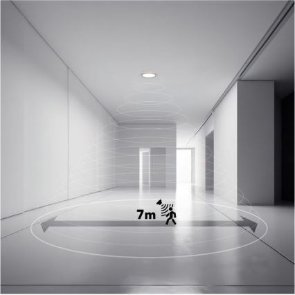 LED Svjetiljka za kupaonicu sa senzorom za pokret i dan/noć NIVERA LED/12W/230V IP54 3000/4000/6000K pr. 22,5 cm crna + daljinski upravljač