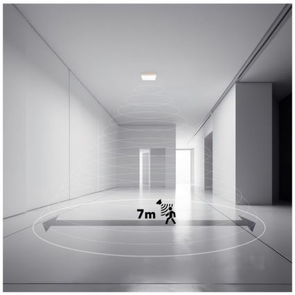 LED Svjetiljka za kupaonicu sa senzorom za pokret i dan/noć NIVERA LED/18W/230V IP54 3000/4000/6000K 30x30 cm crna + daljinski upravljač