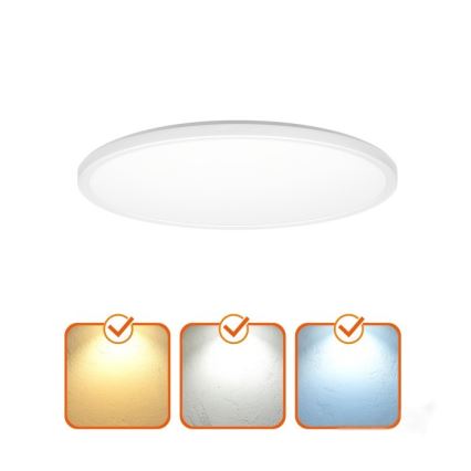 LED Svjetiljka za kupaonicu sa senzorom za pokret i dan/noć NIVERA LED/18W/230V IP54 3000/4000/6000K pr. 30 cm bijela + daljinski upravljač