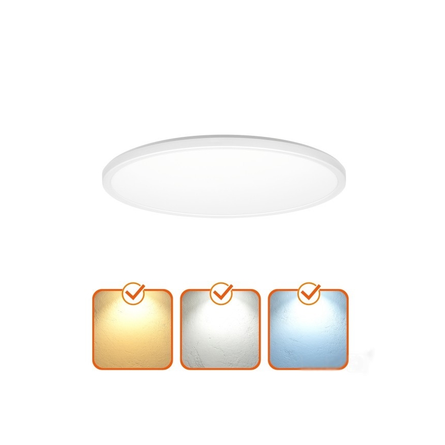 LED Svjetiljka za kupaonicu sa senzorom za pokret i dan/noć NIVERA LED/18W/230V IP54 3000/4000/6000K pr. 30 cm bijela + daljinski upravljač