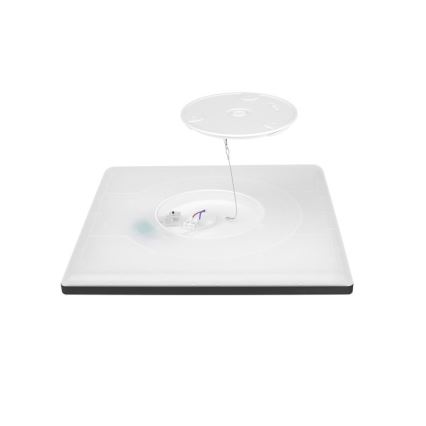 LED Svjetiljka za kupaonicu sa senzorom za pokret i dan/noć NIVERA LED/24W/230V IP54 3000/4000/6000K 30x30 cm crna + daljinski upravljač