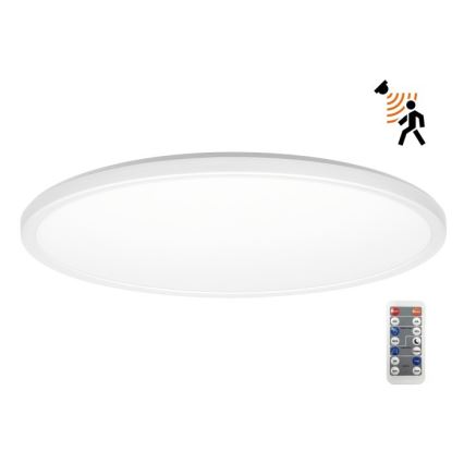 LED Svjetiljka za kupaonicu sa senzorom za pokret i dan/noć NIVERA LED/32W/230V IP54 3000/4000/6000K pr. 42 cm bijela + daljinski upravljač