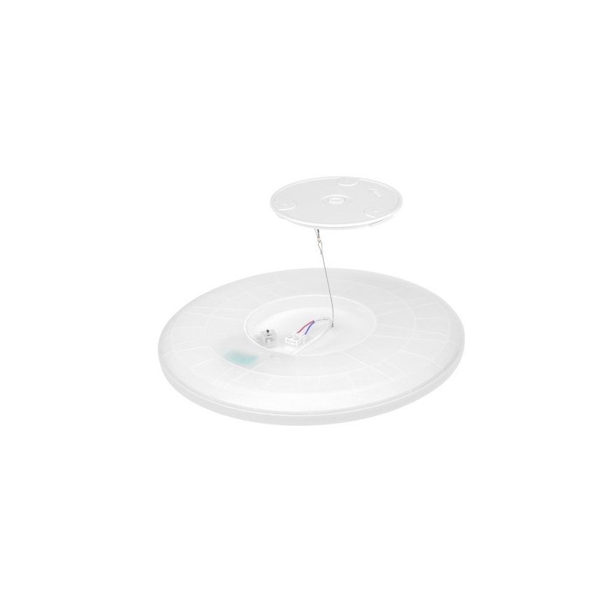 LED svjetiljka za kupaonicu s senzorom pokreta i sumraka NIVERA LED/12W/230V IP54 3000/4000/6000K promjer 22,5 cm bijela + daljinski upravljač