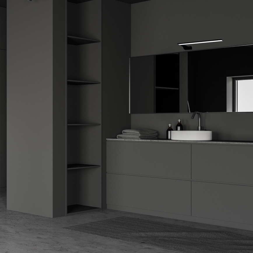 LED kupaonska zidna svjetiljka SHINE LED/11W/230V 45 cm IP44 crna