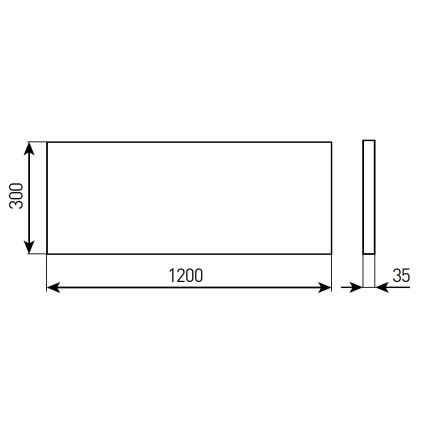 LED stropni panel za kupaonicu s mogućnošću prigušivanja STELLA LED/28/32/36/40W/230V 30x120 cm CRI 90 IP44 bijela