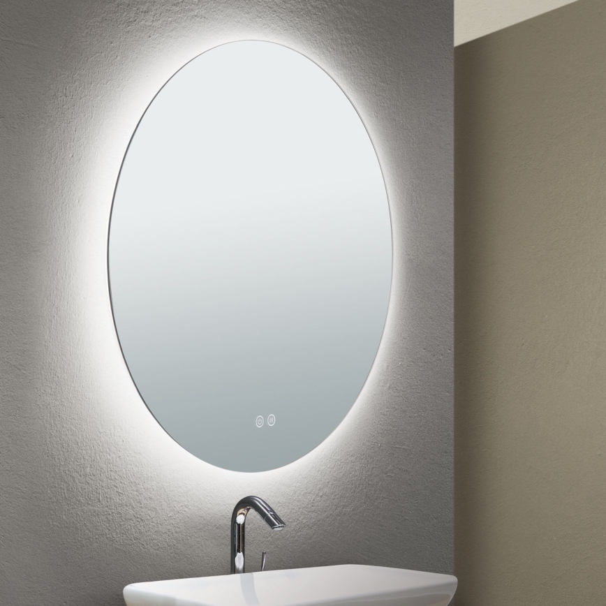LED Kupaonsko grijano zidno ogledalo s pozadinskim osvjetljenjem FOCUS LED/25W/230V 3000/4200/6000K pr. 60 cm IP44