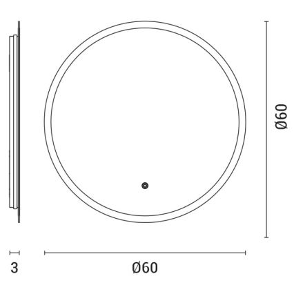 LED Kupaonsko ogledalo s pozadinskim osvjetljenjem LED/15W/230V 4000K IP44