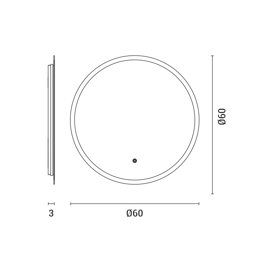 LED Kupaonsko ogledalo s pozadinskim osvjetljenjem LED/15W/230V 4000K IP44