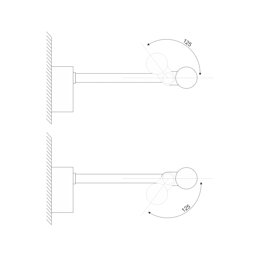LED kupaonsko osvjetljenje za ogledalo MIRROR, 8 W, 230 V, 4000 K, IP44, 60 cm, crno