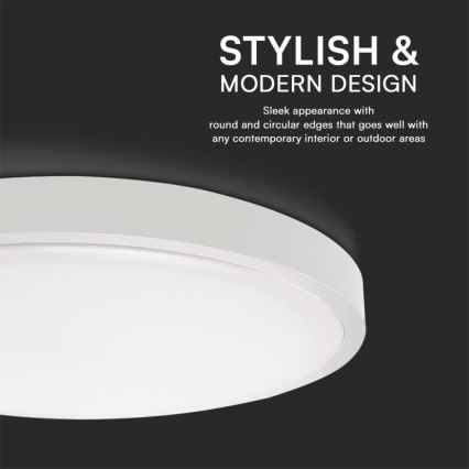LED kupaonsko stropno svjetlo LED/18W/230V 4000K IP44 Ø 25 cm bijelo