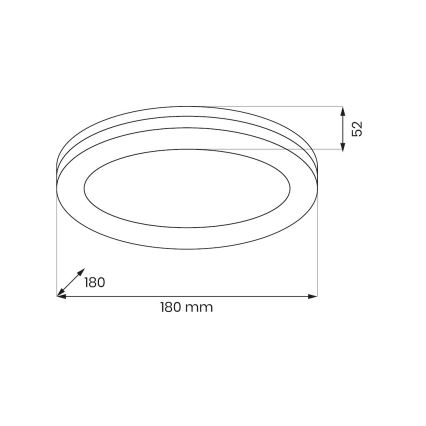 LED kupaonsko stropno svjetlo MARLON LED/12W/230V Ø 18 cm IP54 bijelo