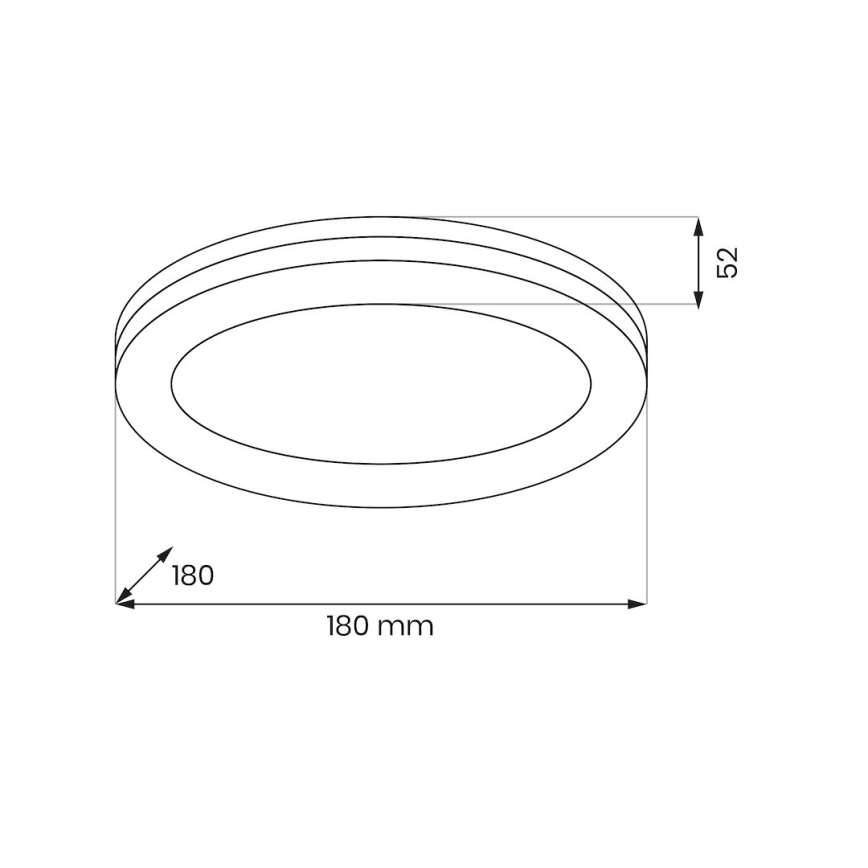 LED kupaonsko stropno svjetlo MARLON LED/12W/230V Ø 18 cm IP54 bijelo