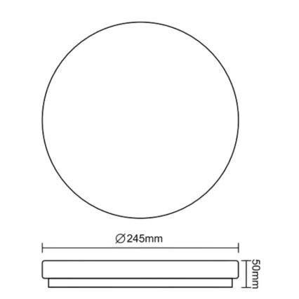 LED kupaonsko stropno svjetlo OPAL LED/12W/230V Ø 24,5 cm IP44 bijelo