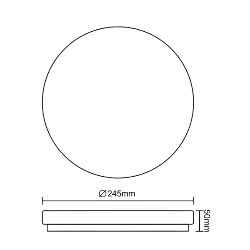 LED kupaonsko stropno svjetlo OPAL LED/12W/230V Ø 24,5 cm IP44 bijelo