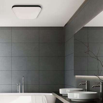 LED Stropna kupaonska svjetiljka s senzorom NEMO LED/16W/230V IP44 crna