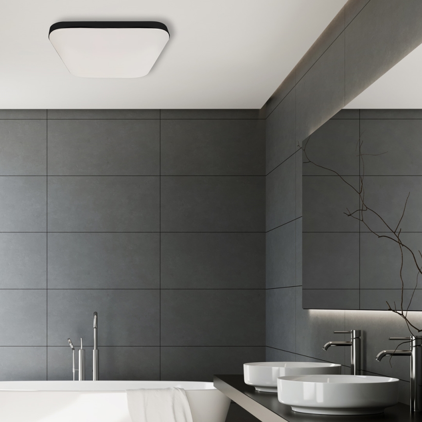 LED Stropna kupaonska svjetiljka s senzorom NEMO LED/16W/230V IP44 crna