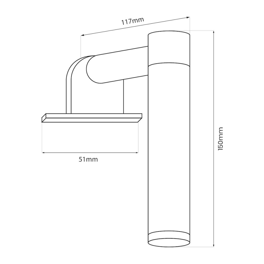 LED kupaonsko svjetlo za ogledalo APA MINI LED/4W/230V IP44 sjajni krom