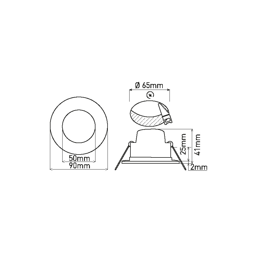 LED Stropna kupaonska svjetiljka BONO LED/7W/230V 4000K IP65 bijela