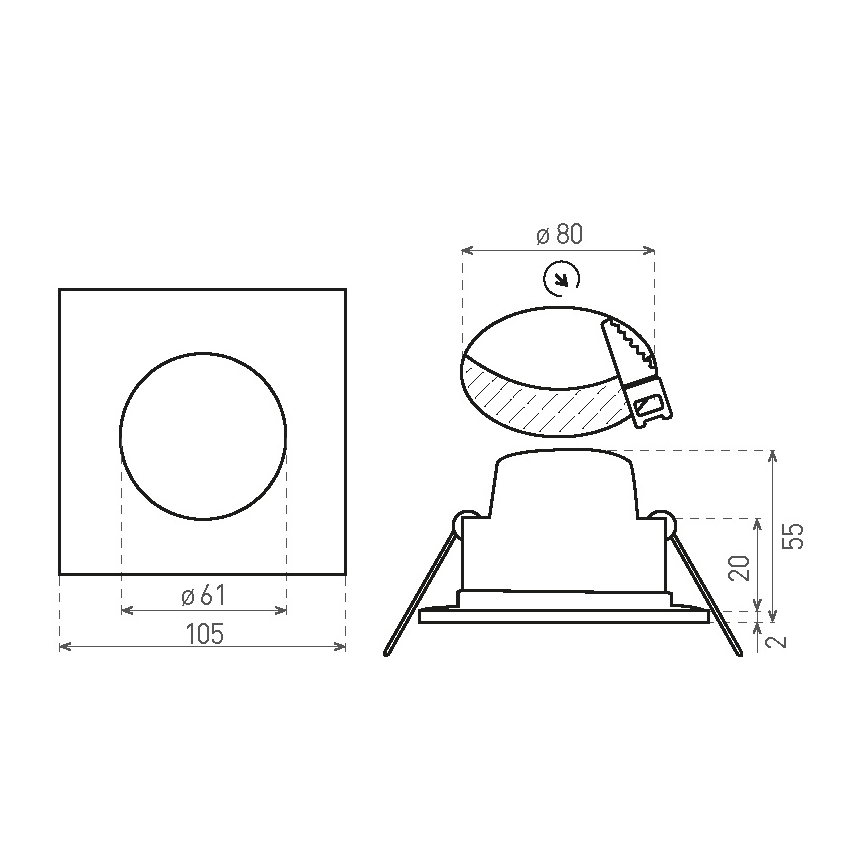 LED Stropna kupaonska svjetiljka BONO LED/8W/230V 3000K IP65 bijela