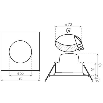 LED Stropna kupaonska svjetiljka BONO LED/5W/230V 3000K IP65 bijela