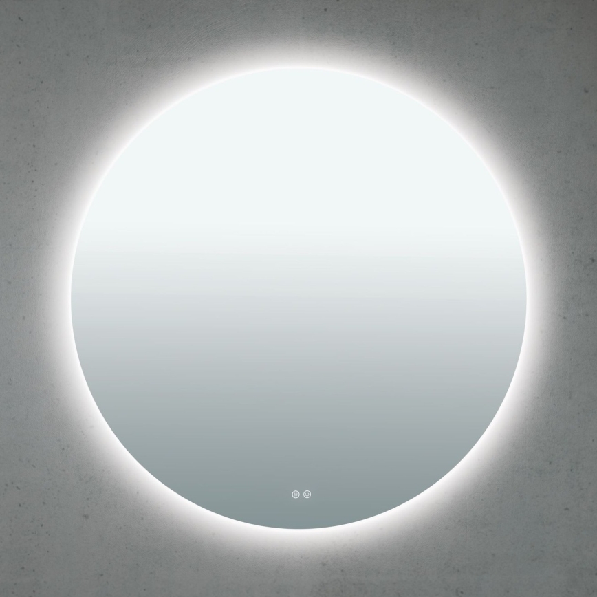 LED kupaonsko zidno ogledalo s grijanjem i pozadinskim LED osvjetljenjem FOCUS LED/30W/230V 3000/4200/6000K Ø 100 cm IP44