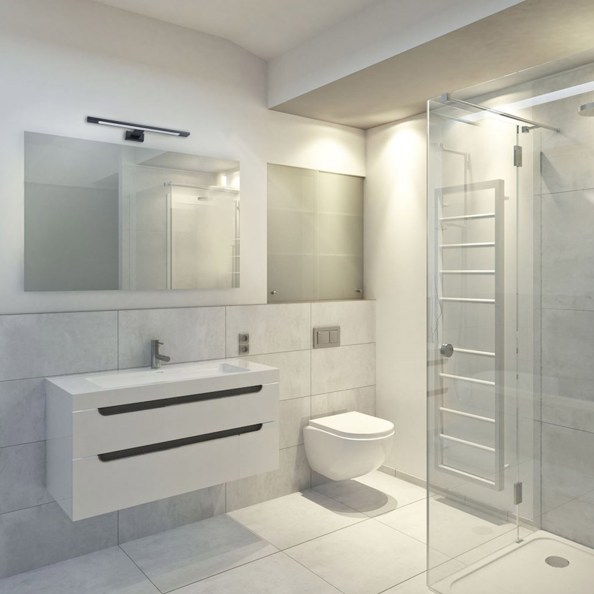 LED kupaonsko zidno svjetlo SHINE LED/7W/230V 40 cm IP44 crno