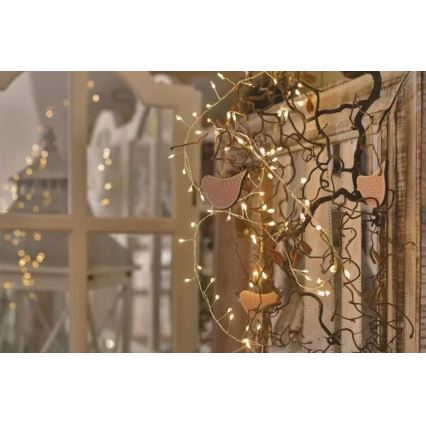 LED  lanac 100xLED/3xAA 2,7m topla bijela