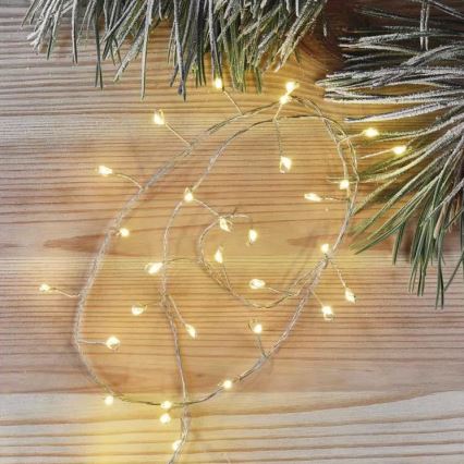 LED  lanac 100xLED/3xAA 2,7m topla bijela