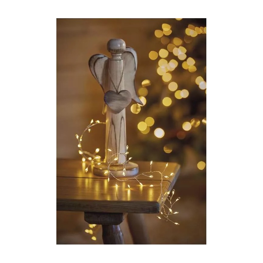 LED  lanac 100xLED/3xAA 2,7m topla bijela