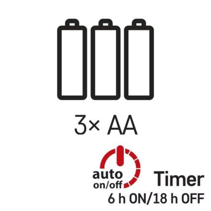 LED  lanac 100xLED/3xAA 2,7m topla bijela