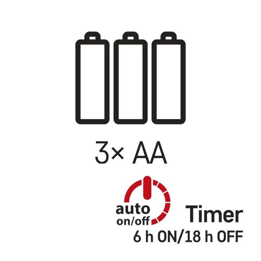 LED  lanac 100xLED/3xAA 2,7m topla bijela