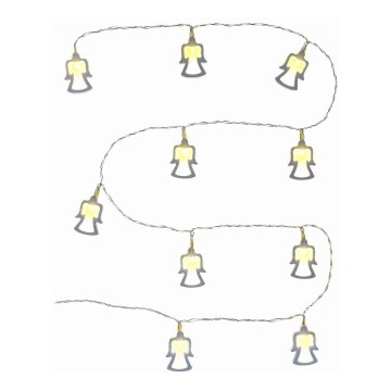 LED  lanac 10xLED/2xAA 1,8m topla bijela