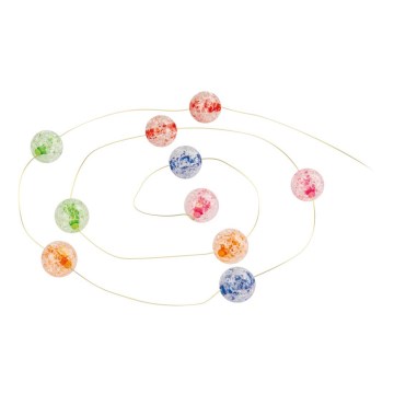 LED  lanac 10xLED/2xAA 2,35m višebojan