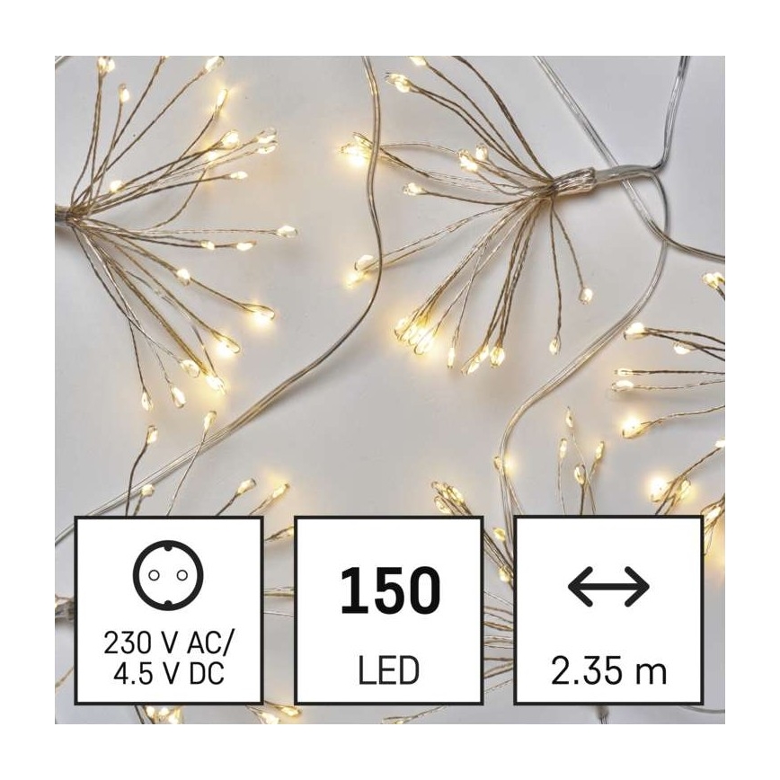 LED lanac 150xLED/5,35m topla bijela