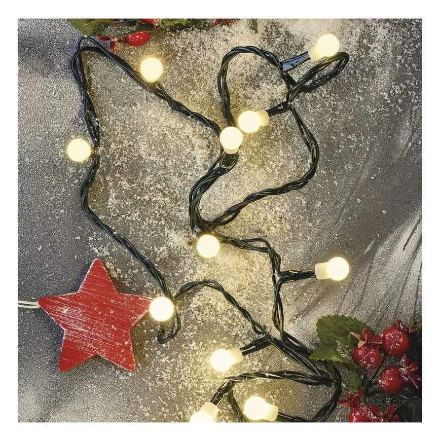 LED lanac 200xLED/8 funkcija 20m IP44 topla bijela