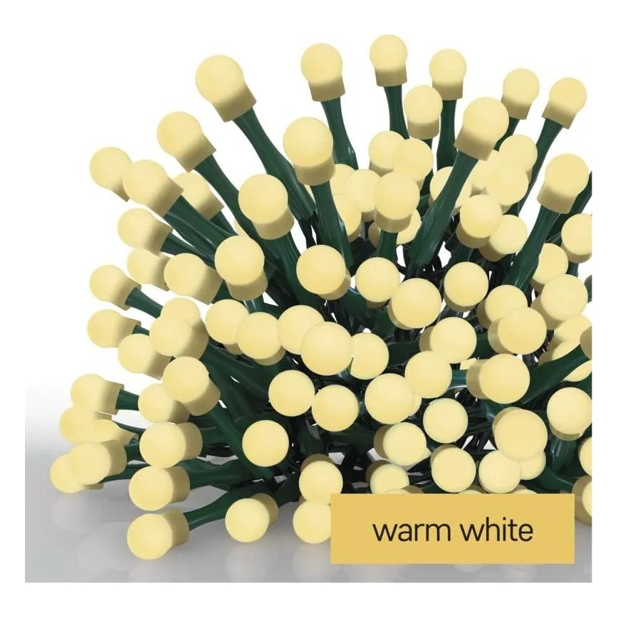 LED lanac 200xLED/8 funkcija 20m IP44 topla bijela