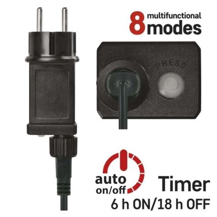 LED lanac 200xLED/8 funkcija, 25 m, IP44, višebojno