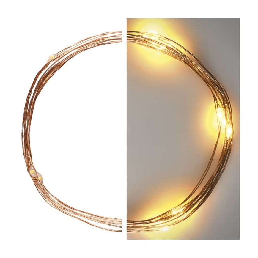 LED lanac 20xLED/2,4m topla bijela