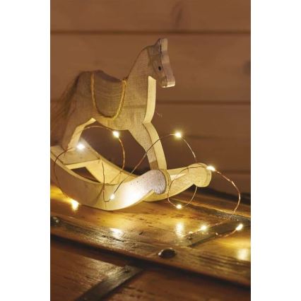 LED lanac 20xLED/2,4m topla bijela