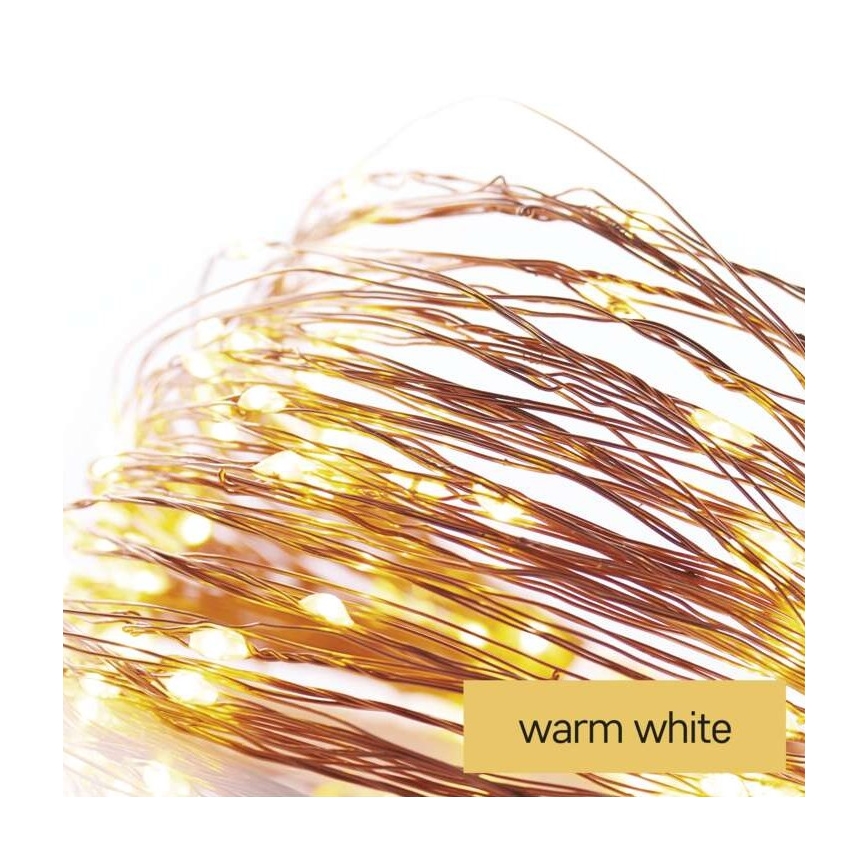 LED lanac 20xLED/2,4m topla bijela