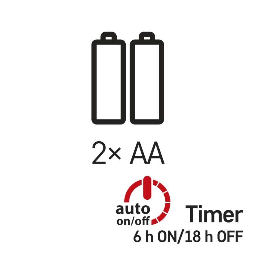 LED lanac 20xLED/2,4m topla bijela