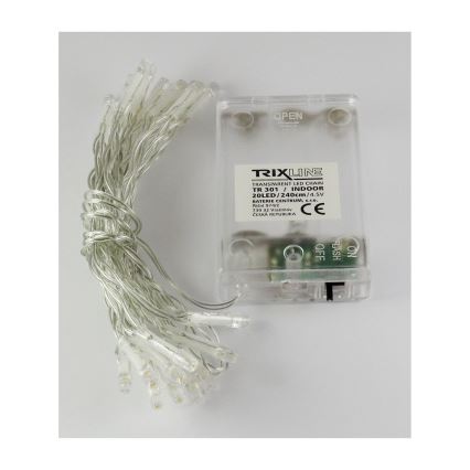 LED lanac 20xLED/2 funkcije 2,4m topla bijela