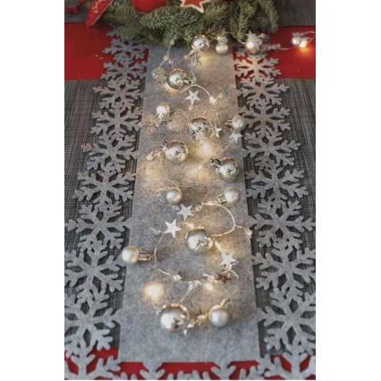 LED lanac 20xLED/2xAA 2,2 m topla bijela
