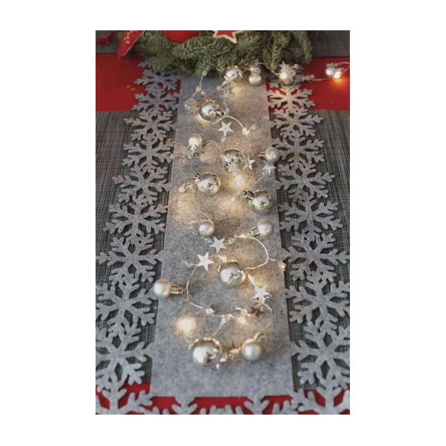 LED lanac 20xLED/2xAA 2,2 m topla bijela