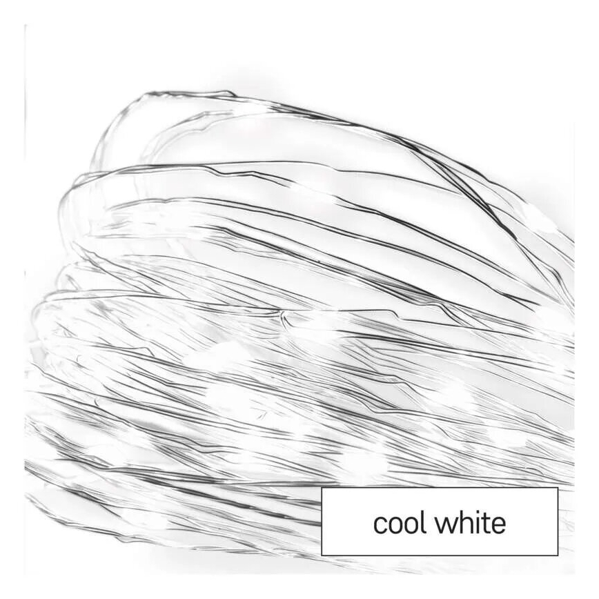 LED lanac 20xLED/2xAA 2,4m hladno bijela