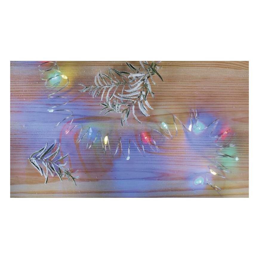 LED  lanac 20xLED/2xAA 2,4m višebojan