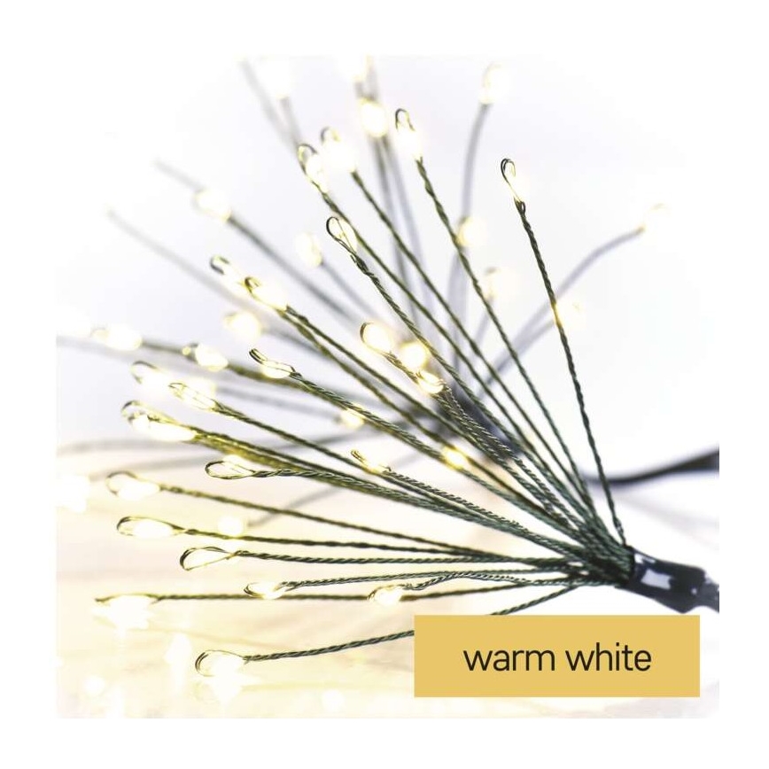 LED lanac 300xLED 5,2+3 m topla bijela