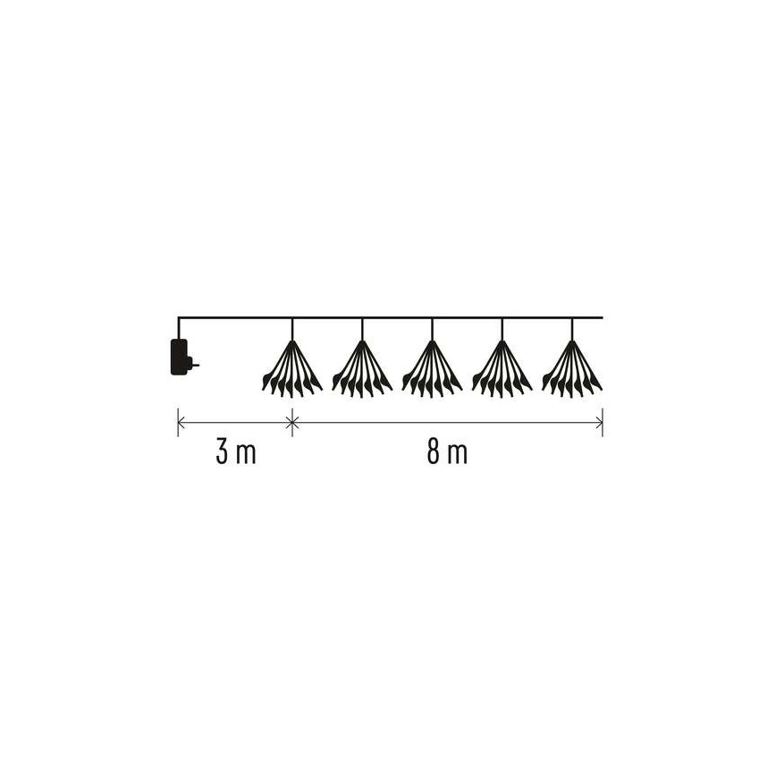 LED  lanac 450xLED/11m topla bijela