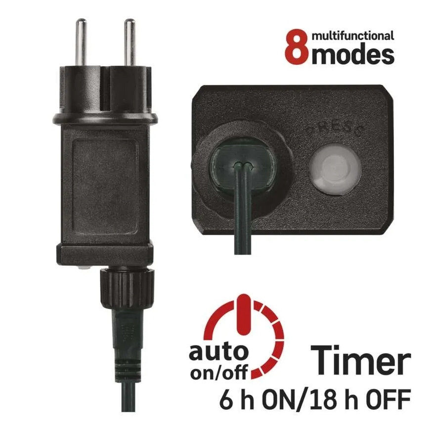 LED  lanac 80xLED/230V/8 funkcija 13m IP44 topla bijela