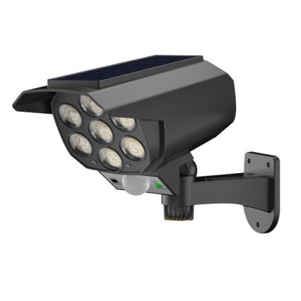 LED Lažna sigurnosna kamera sa senzorom i sa solarnim panelom LED/5W/5,5V 800 mAh IP65 + daljinski upravljač